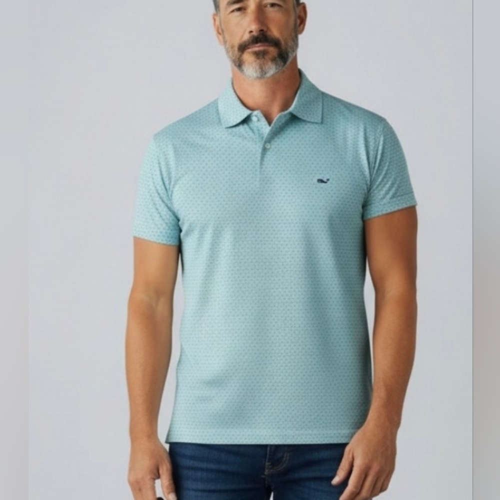 VINEYARD NEW Men's Light Blue Polo Shirt.Size S